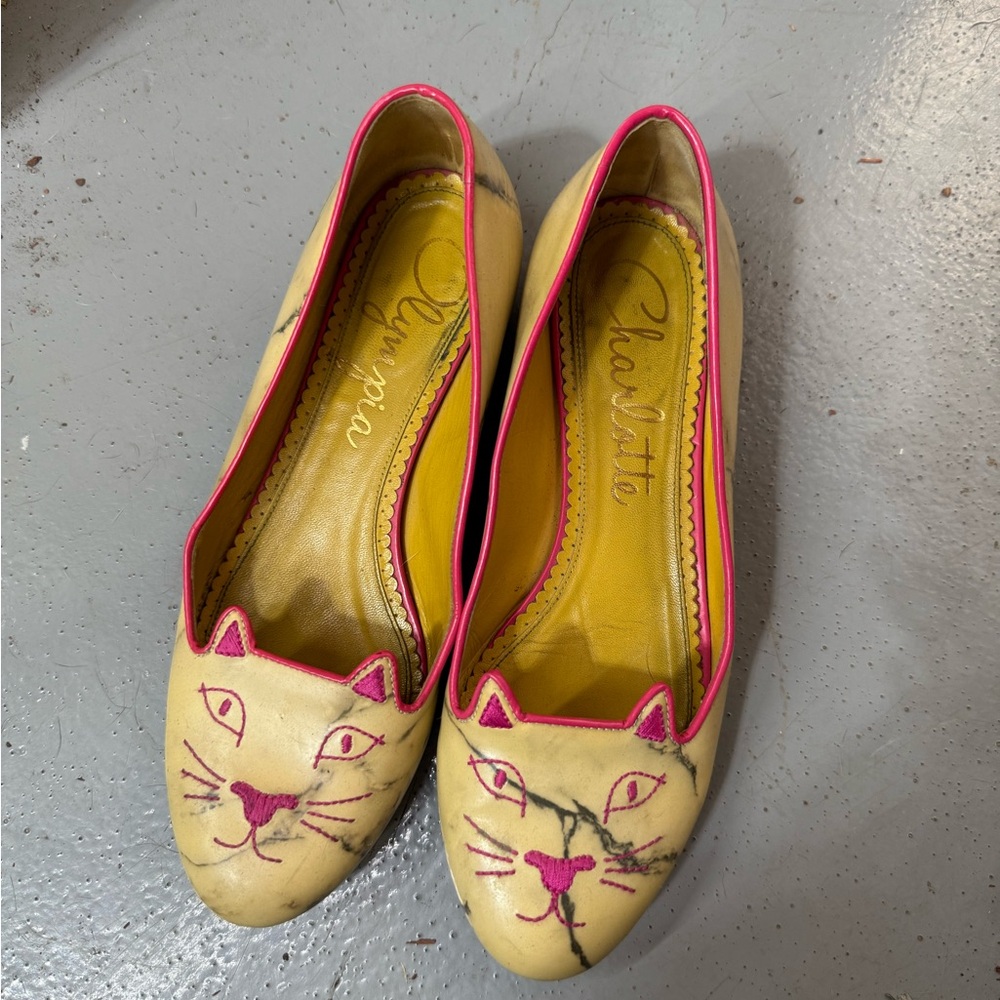 Charlotte Olympia kitty flats size 36